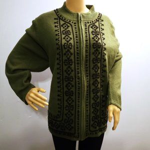 Dressbarn Front Zip Sweater #784